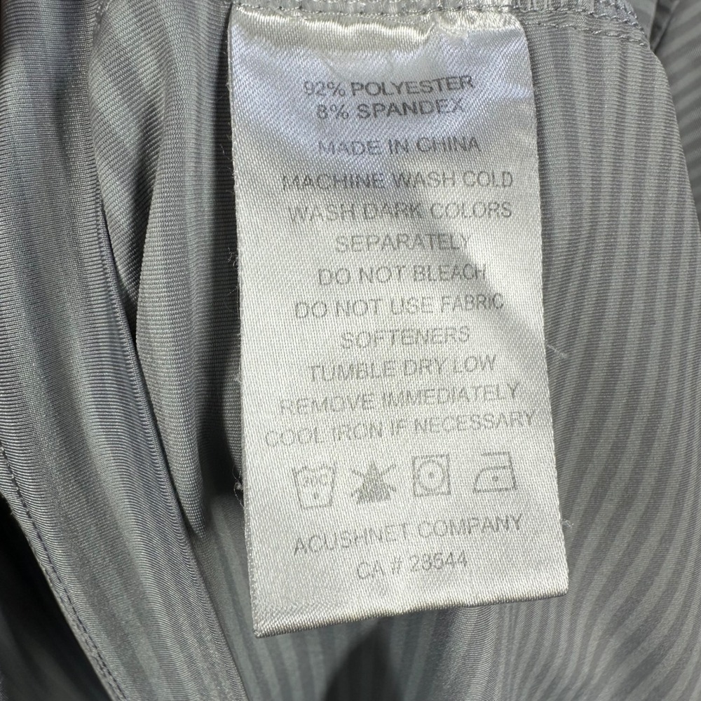 FootJoy Striped Polo Shirt Mens XL Grey Performance Golf Short Sleeve Top 5004 - Picture 3 of 7